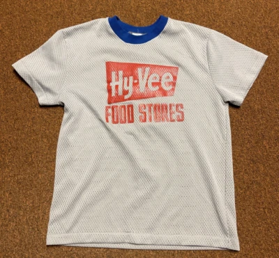 Camisa de béisbol 1960 70 Hy-Vee Food Store logotipo antiguo #12 Foto 1 de 4