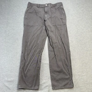Madewell Pants Mens Large Gray Cotton Everywear Twill Relaxed Fit Elastic Waist - Picture 1 of 11