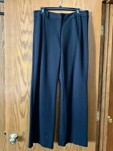 New Land's End Black Ponte Knit Dress Work Pant In Size 14 - Picture 1 of 5