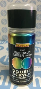 Hycote Fiat Emerald Green Metallic 150ml Double Acrylic Spray Paint Aerosol - Picture 1 of 3