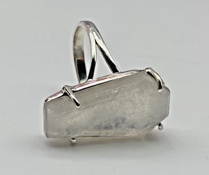 Sterling Silver 925 Ring Rainbow Moonstone 4.76g Size K - Picture 1 of 8
