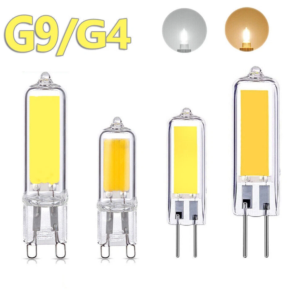G4 G9 LED Bulb 5W 7W COB Glass Dimmable Cool White Warm White Bulb 12V/220V - Image 1 of 4