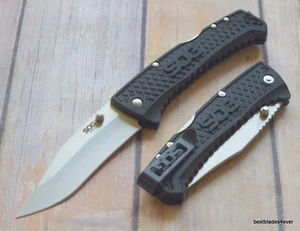 SOG TRACTION LOCK-BACK FOLDING KNIFE WITH POCKET CLIP - 7.75 INCH OVERALL  - Picture 1 of 7