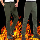 Men's Fleece Lined Hiking Pants Waterproof Insulated Ski Pockets Cargo Trousers*