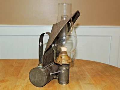 Antique Primitive Victor Burner, Tin Hood Large Rear Tank, Wall Hanger Lantern - Image 1 of 4