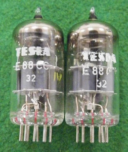 Old_Tesla_Military_E88CC_(32)_Rhodium_Plated_Pins_Matched_Pair - 008 - Picture 1 of 8