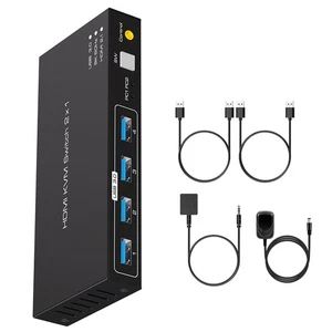 HDMI KVM Switch 4K 8K USB3.0 KVM Switcher 2 In 1 Out For 2 Computers 1 Monitors - Afbeelding 1 van 8