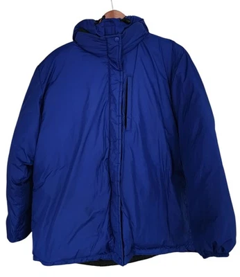 Chaqueta acolchada reversible de plumón de ganso Lands’ End Boys’ de colección azul y negra - talla L Foto 1 de 4