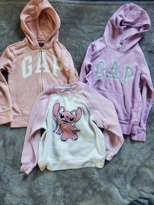 Niñas Talla 7/8 GAP Niños Rosa, Púrpura Sudaderas con Capucha y Disney Paquete, 3 piezas Foto 1 de 4