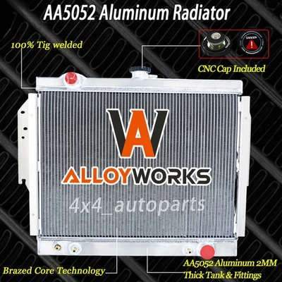 4 Row Radiator For 1979-1993 1985 Dodge Ram D150 D250 D300 W150 W250 Ramcharger - Image 1 of 4