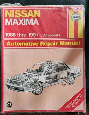 Libro manual de reparación Haynes 1341 Nissan Máxima 1985-1991 todos los modelos Foto 1 de 2