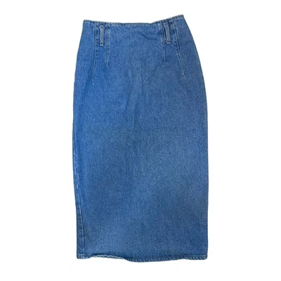 Falda Jean No Boundaries Talla 9 NoBo Vintage Midi Cinturón Lazos Denim Algodón Retro Foto 1 de 4