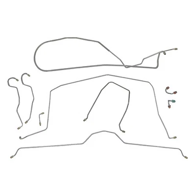 Kit de línea de freno tubos de disco eléctrico completos Chevrolet Corvette 1968 OE acero 9 piezas Foto 1 de 4