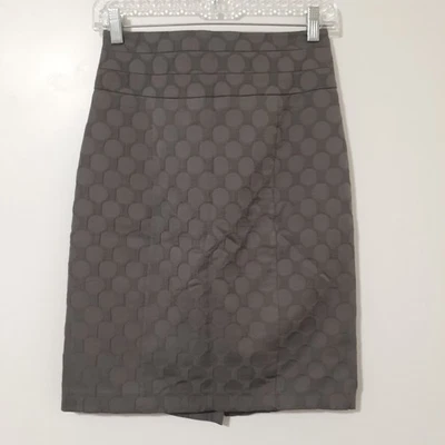 Falda lápiz gris para mujer H&M talla 6 algodón poliéster elástico Foto 1 de 4