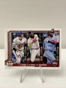 2025 Topps Series 1 #144 NL HOME RUN LEADERS Ohtani, Ozuna, Schwarber - Picture 1 of 2