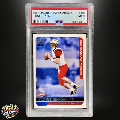 2000 Pacific Paramount Tom Brady Rookie Card #138 PSA 9 Perfeito Patriots Wolverines - Imagem 1 de 2