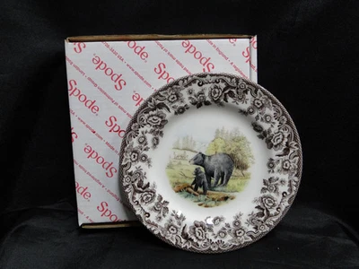 Spode Woodland Black Bear, England: NEW Salad Plate (s), 7 3/4", Box - Image 1 of 4