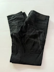 G Star Raw Jeans Mens Black Size W32 L32 A Crotch Tapered Denim Button Fly - Picture 1 of 15
