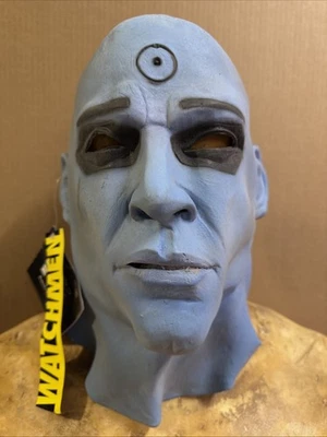 WATCHMEN DR MANHATTAN FULL OVERHEAD LATEX MASK NEW W TAGS RUBIES ILLUSIONS 2009 - Image 1 of 4