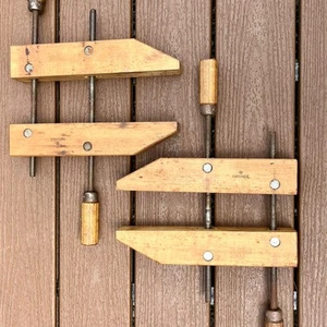 "Juego de abrazaderas de tornillo de madera vintage de 2-12"" The Cincinnati Tool Company Hargrove #712" - Imagen 1 de 6