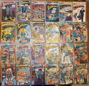 Superman Comic Lot of 24 Issues Bronze Age DC Comics 1970s-1980s Bagged B9#12 - Picture 1 of 8
