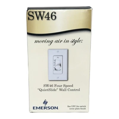 New Emerson Fan Control SW46 Quiet Slide White - Image 1 of 4