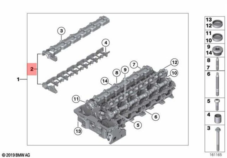 BMW 740Li 535i 335i 135i Z4 árbol de levas cojinete repisa escape original 11127531224 Foto 1 de 1