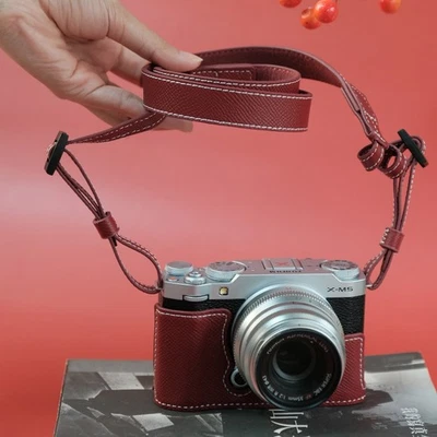 Funda protectora de cuero genuino para cámara para Fujifilm X-M5 XM5 Foto 1 de 4