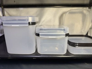Vintage Tupperware Modular Mates, Clear With Hinged Top NEW (Signature Line) - Picture 1 of 4