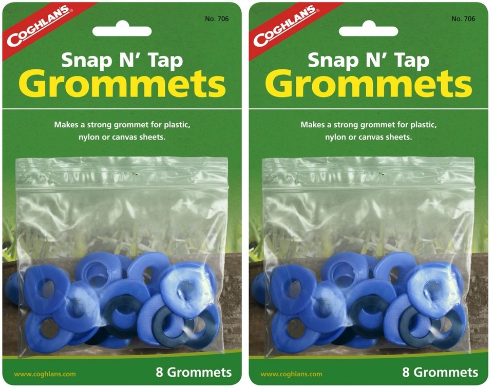 Coghlan's Snap N' Tap Grommets 11mm Strong Tarp Repair Kit  Camping (2-Pack) - Image 1 of 1