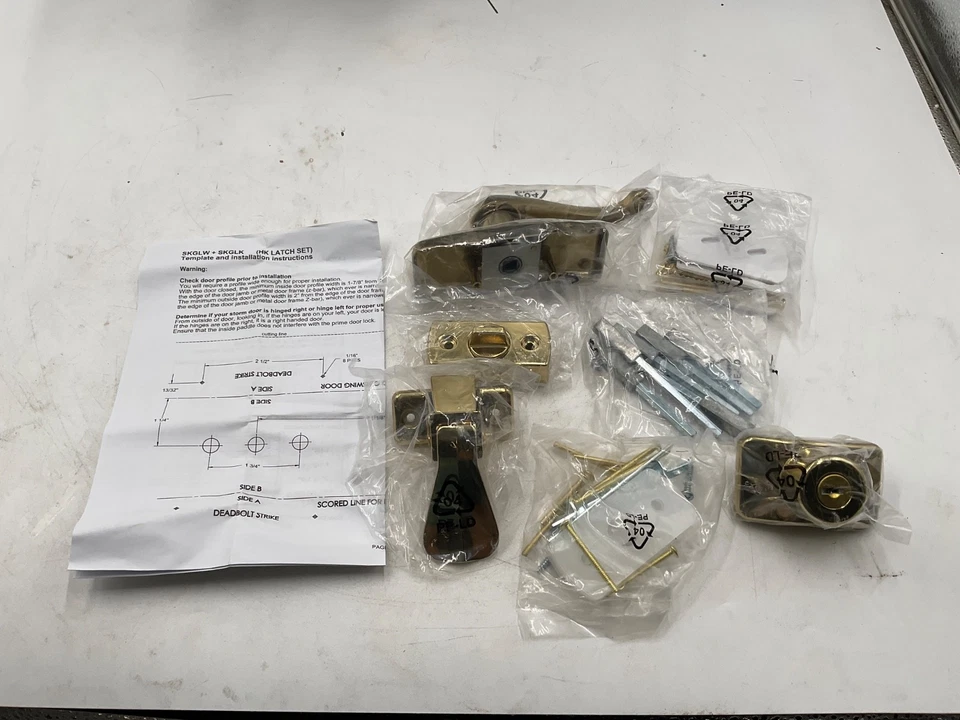 SKGLW + SKGLK (HK latch set) with keys gold color new Openbox  Door Lever - Image 1 of 1