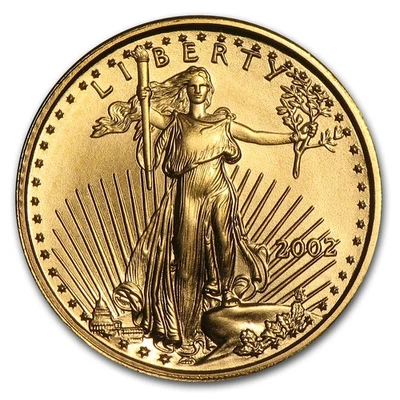 2002 1/10 oz American Gold Eagle BU - Image 1 of 2