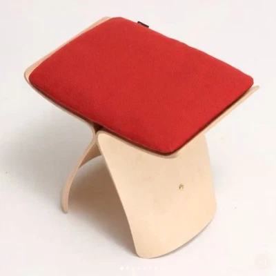 Sori Yanagi Butterfly Stool Cushion Red Tendo Mokko Cushion Only No Chair - Image 1 of 4