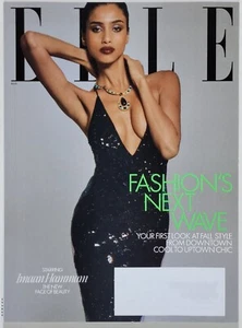IMAAN HAMMAM Rare Alternate Cover / August 2023 ELLE Magazine - Picture 1 of 1