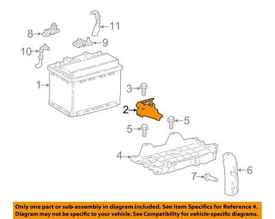 TOYOTA OEM 18-23 Avalon Electrical Battery-Hold Down Clamp 7448206050 - Image 1 of 2