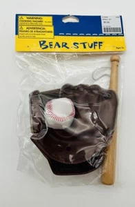 Build A Bear Baseball Glove Bat Ball Set BABW Accessories Sports Little League - Picture 1 of 3