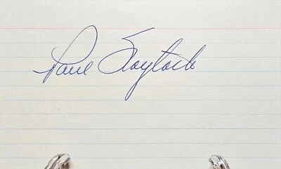 Paul Foytack Detroit Tigers 1953-1963 signed index card JSA COA AQ52877 - Image 1 of 3