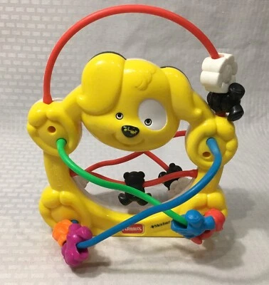 JUGUETE DE ACTIVIDAD INFANTIL PLAYSKOOL VINTAGE / PERRO AMARILLO Y OSO PANDA / MICROBAN Foto 1 de 4