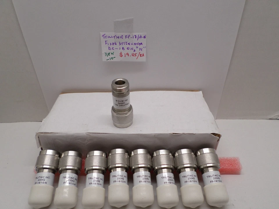 TRILITHIC FP-18/10-N, FIXED ATTENUATOR DC-18 GHz, "N" CONNECTOR, NEW