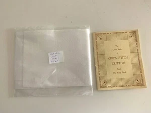 14 Kt. Aida Zwiegart weiß 15" x 13" Neu & kleines Kreuzstich Critters Heft - Bild 1 von 3