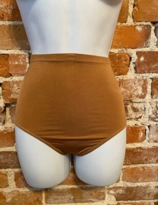 Bragas Rhonda Shear Caramelo Marrón Sin Costuras Cintura Alta Ahh Brief Nuevas Lt Control Foto 1 de 4