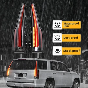 Pair LED Tail Lights For GMC Yukon XL Denali 2015-2020 Cadillac Escalade Style - Picture 1 of 11