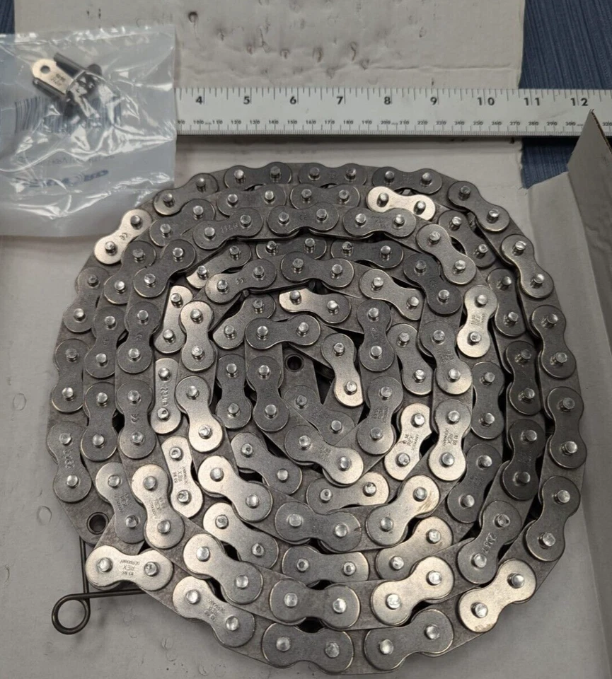 Rexnord 63 SS 160 ST Links 10' Ft Roller Chain 10727230 3.05 Meters TableTop 3/4