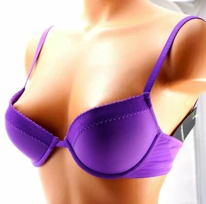 Emporio Armani Women's Push Up Underwire Bra EA logo Straps 34A New - Picture 1 of 8