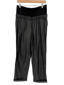 Pantalones de chándal Pietro Brunelli Oliver imitación cuero talla M panel vientre negro nuevos con etiquetas - Imagen 1 de 17