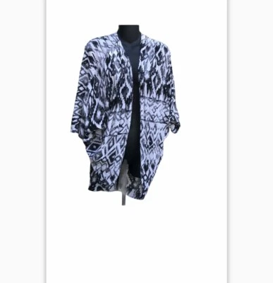 Cárdigan de algodón para mujer. Manga delantera abierta drapeada Slze XS 3/4 A Foto 1 de 4