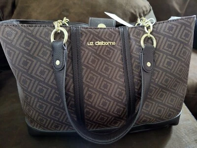 Bolso de Hombro Liz Claiborne Marrón Geométrico Foto 1 de 4