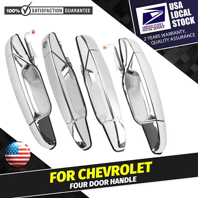 Juego (4) manijas de puerta delanteras traseras plateadas para Chevrolet Silverado 3500 2008-2013 EE. UU. Foto 1 de 4