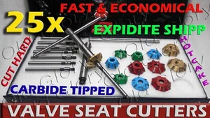 25x Carbide Tipped Valve Seat Cutter set  30 45 70  Vintage Cars & Motorcycles - Picture 1 of 6