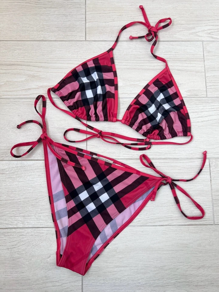 Traje de baño Burberry Brit de dos piezas a cuadros Nova para mujer talla XL Foto 1 de 4